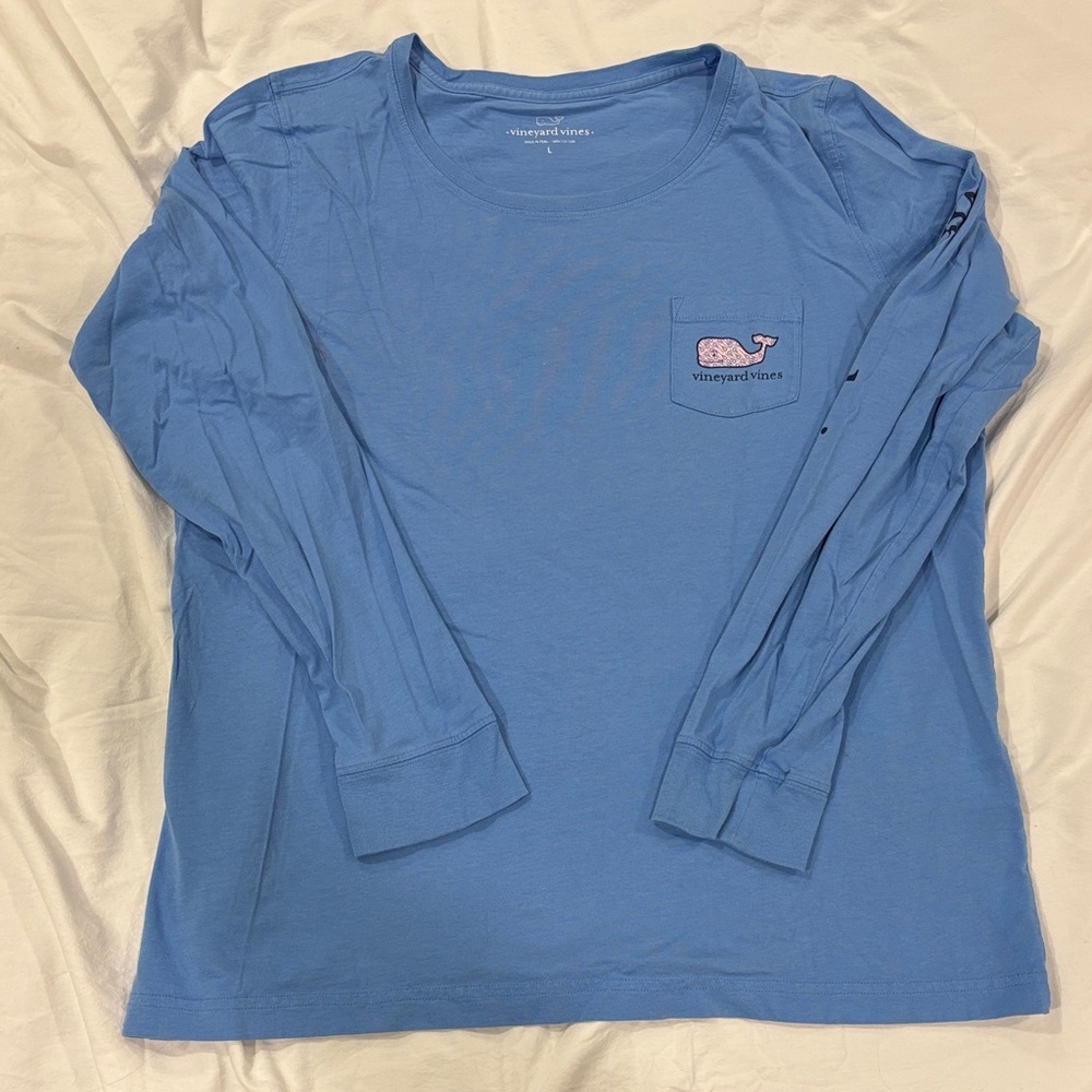 Vineyard Vines Women’s Light Blue Long Sleeve Tee